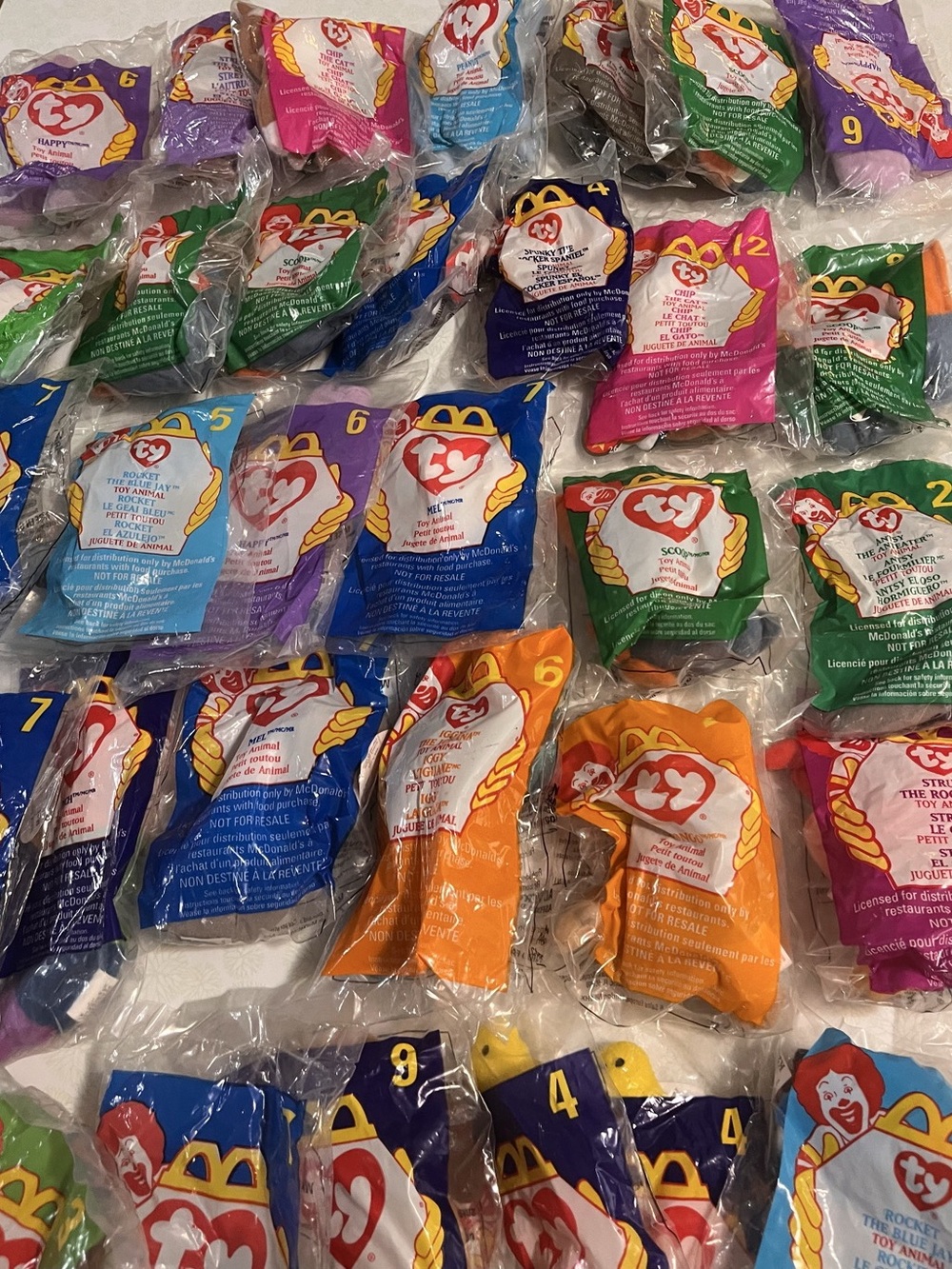 Ty Beanie Babies McDonald’s Teenie Mixed Lot 52 Pieces – 46 Packaged + 6 Loose